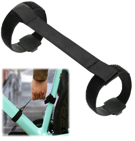 HOTUT Cinghia per Il Trasporto di Biciclette in Nylon, Manico Multifunzionale per Telaio, Sollevatore Portatile ad Alta Resistenza, Impugnatura Comoda, per Bici da Strada e Dirt Bike