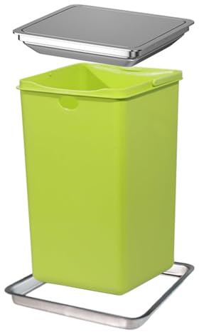 AYCDL Comptoirs Poubelle Placard intégré Comptoir Poubelle Cuisine Poubelle à déchets biologiques en acier inoxydable Poubelle de type encastrée Équilibre intégré Couvercle pivotant