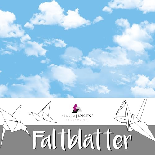 MarpaJansen Faltblätter Wolken, beidseitig bedruckt 15x15cm, 60 Blatt