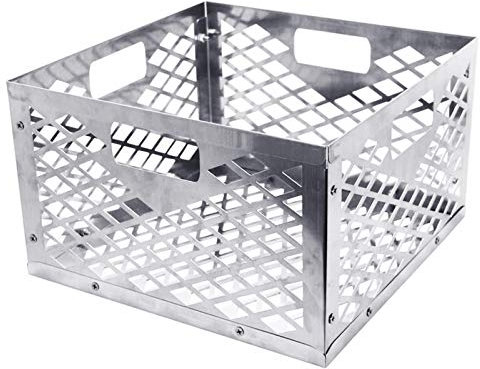 Cestino per carbone in acciaio inox per affumicatore offset, resistente, per carbone, dimensioni 30 x 30 x 20 cm, migliora la tua esperienza di cottura alla griglia