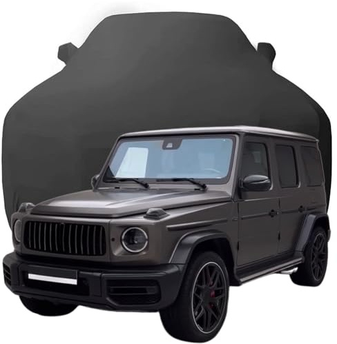 LYJXD Auto Abdeckung für Mercedes-Benz G63 AMG 2023-2025 Magno Edition | Indoor Schutz Elastisch Atmungsaktiv Staubschutz Weich Stretch Stoff Autoabdeckung,Black
