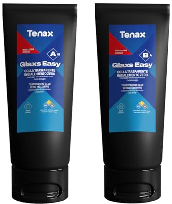 Mastic époxy transparent jaunissement zéro Glaxs Easy Tenax A+B Gr.600