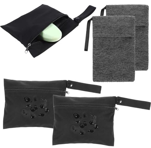 2Pcs Travel Soap Bar Bag with 2 Pcs Foaming Nets, Quick Dry Soap Pouch Bar Soaps Case for Baths or Showers Travel Portable Case Bars Cleaner Pouch Saver Pocket for Camping Enthusiasts（Black & Grey）