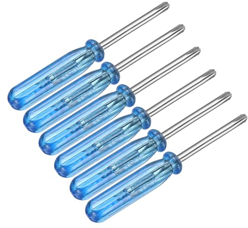 sourcing map 6pcs Mini Phillips Screwdriver 2.0mm 45mm Length Micro Precision Cross Head Screw Driver with Non-Slip Handle for Watch Eyeglasses Electronics Small Appliances Repair