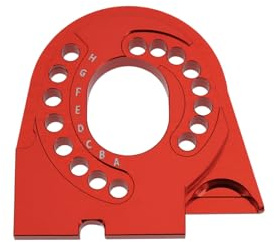 eMagTech Aluminum Motor Mount Plate Compatible with Traxxass 1/10 RC Crawler Car (Red)