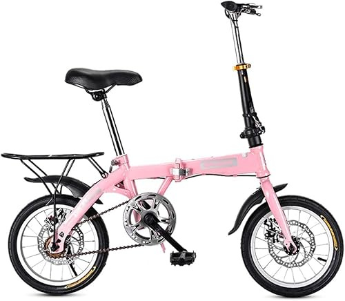 Mini Fahrrad Rennrad Erwachsene Mann Frau Student Fahrrad Stadtrad Leichtes Fahrrad, Pink, 14 inch