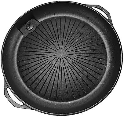 KONTONTY Bandeja Portátil para Barbacoa De Placa Antiadherente Práctica Sartén para Barbacoa Al Aire para Parrilla De Picnic