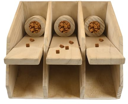 Tuxxjzm Treat Dispensing Dog Toys - Piano Keyboard Interactive Cognitive Dog Treat Toy,Wooden Leaking Food Dispenser Promotes Slow Eating Teeth Cleaning for Reduces Stress Puppy Training Playing