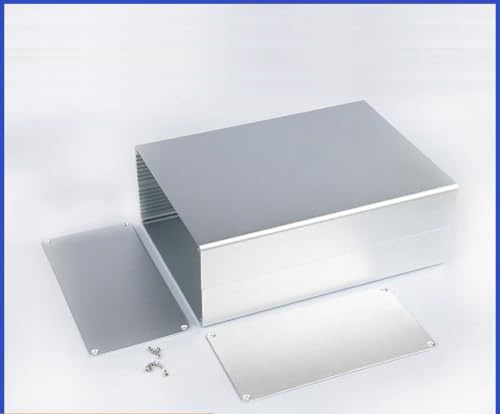 160x200x80mm Alubox Aluminiumgehäuse Aluminium Gehäuse Leergehäuse Metallgehäuse schwarz/silber enclosure Projekt Box Elektronik PCB Schaltschrank Aluminiumkasten Kühlbox Anschlusskasten (schwarz)