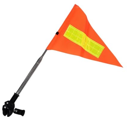 Generisch Bicycle Trailer, Bicycle Pennant Flag, Bicycle Safety Flags, Reflective Bicycle Flag, Adjustable Bicycle Flag for Scooters, Outdoor Safety Equipment