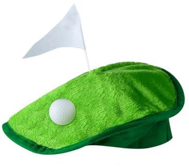 Generisch Golfer-Kostüm-Baskenmütze – 58 cm Partyhut, Hole-in-Mütze | Neuartige Golf-Kopfbedeckung Für Turnierfeiern, Eventzubehör, Stilvolle, Verspielte, Einzigartige Kopfbedeckung