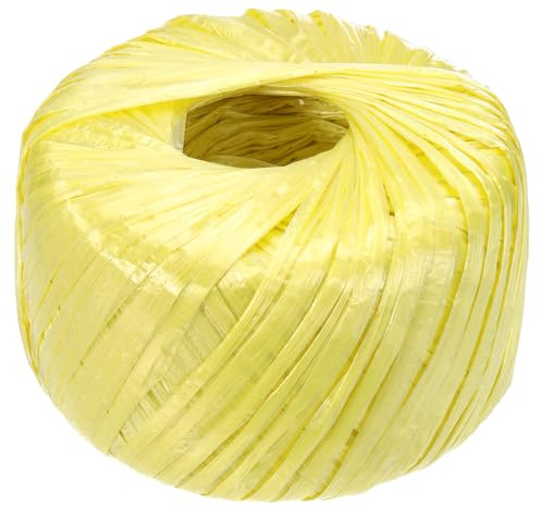 sourcing map Cuerda de plástico de nailon de poliéster, 100 m, cuerda de nailon para el hogar, hilo de polipropileno para jardinería doméstica, atado, manualidades, color amarillo