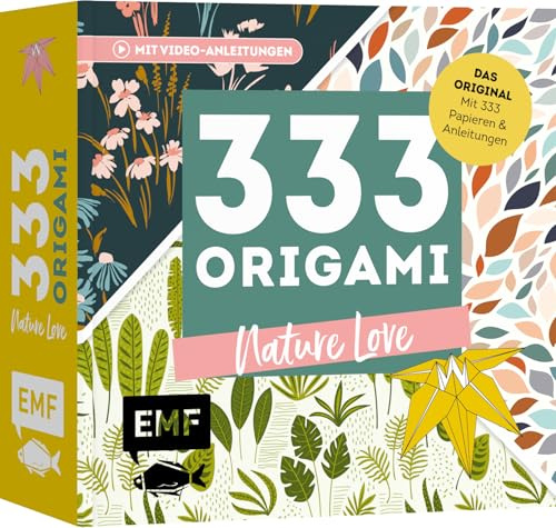 333 Origami Nature Love: Mit Anleitungen und 333 feinen Papieren – Hochwertiges Origami-Papier mit wunderschönen Motiven aus der Tier- und Pflanzenwelt