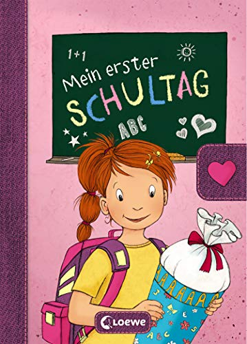 Mein erster Schultag - Mädchen: Eintragbuch zur Einschulung für Mädchen - Erinnerungsbuch zum Schulstart - Geschenke für die Schultüte (Eintragbücher)