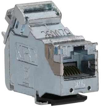 Rutenbeck Cat.6A Universal-Modul 10 Gbit/s, 500 Mhz, Keystone Jack RJ45, für 10 Gigabit Ethernet Netzwerk, geschirmt