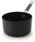 Pentole Agnelli ALSC2105SSC20 Alblack Casseruola Alta con Manico, Alluminio, Nero, 3.3 L