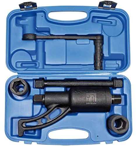 SW-Stahl 03966L Drehmomentvervielfältiger 1 Zoll - 3.200 Nm - 5-teilig | Drehmomentverstärker für LKW und Traktor - Radmutternlöser Set mit 32 & 33 mm Steckschlüsseln im Koffer - Übersetzung 1:56