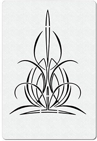 Herterich ProductsStencil per aerografo per Pinstriping | Modello di stencil per tatuaggi e graffiti | Disegno di linee precise | Riutilizzabile e resistente ai solventi