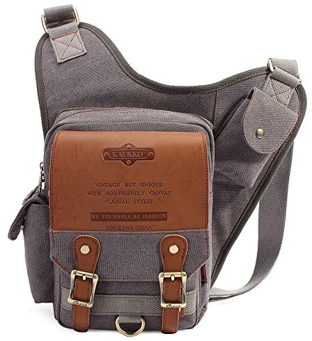 KAUKKO Canvas Taktisch Jahrgang Brusttasche Tactical Schultertasche