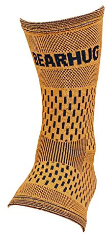 Bearhug Ankle Support for Men and Women - Ankle Brace for Sprained Ankle, Ligament Damage and Achilles Tendonitis Support - Bamboo Ankle Strap for Sports, Running, Gym, M