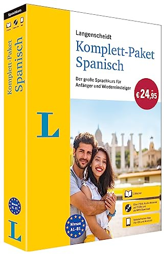 Langenscheidt Komplett-Paket Spanisch: Sprachkurs zum Spanisch lernen für Anfänger und Wiedereinsteiger mit 2 Büchern, 7 CDs, Download und Vokabeltrainer-App