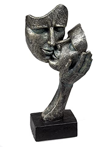 formano Büste Gesichter auf Sockel Liebespaar Figur Poly 30 cm