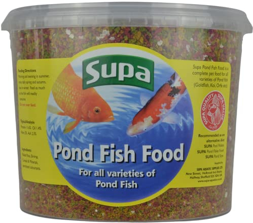 Supa Pond Fish Food, 3 Litre Bucket, Traditional Type Pond Cold Water Fish Food Offering A Nutritionally Balanced Diet.