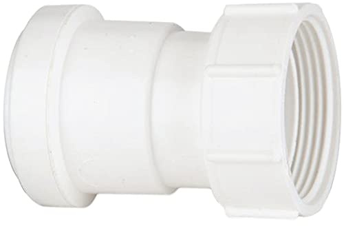 40MM P/F X 11/2 FI Threaded Adapt WP32W - POLYPIPE Push-Fit Waste 40mm Threaded Coupling BSP Female, White, WP32W White