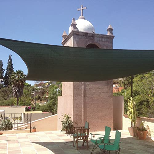 VERDELOOK Tenda ombreggiante Vela Quadrata, 3.6x3.6 m, Verde, per Copertura e Protezione Solare