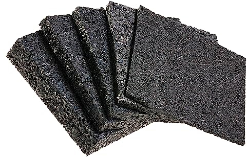 Lastre in granulato di gomma per la pavimentazione di terrazze, 100 pezzi, 6mm