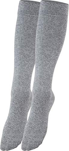 RS. Harmony Stützkniestrümpfe mit Kompression – Ideal für Reisen, Büro & lange Fahrten – Gegen geschwollene Beine – Für Damen & Herren, 44451, 1 Paar, silber, 39-42