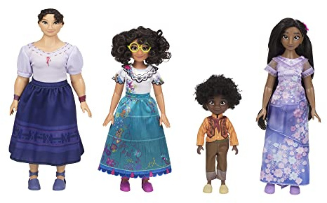 Disney Encanto Set Regalo Deluxe con 4 Fashion Doll della Famiglia Madrigal! Comprende Mirabel, Isabela; Luisa e Antonio, Proprio Come nel Film! Perfetto Come Regalo, dai 3 Anni in su.
