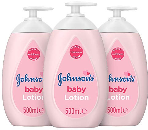 Johnson's Baby Loción Multipack - Suave y suave para pieles delicadas y uso diario - Hidratación 24 h - 3 x 500 ml