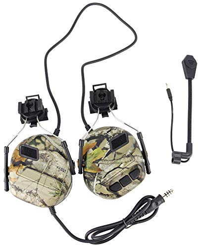 Tactical Headset Sound Pickup Sicherheit Gehörschutz für Helmversion Noise Reduction Headphone mit Rail Adapter für Gehörschutz Radio Earphones-DO