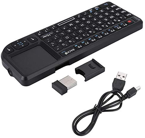 Elprico Mini Teclado inalámbrico, Teclado inalámbrico de 2,4 GHz con Panel táctil USB, portátil, Recargable, Ultra Mini Teclado Delgado para PS3/4, Xbox 360