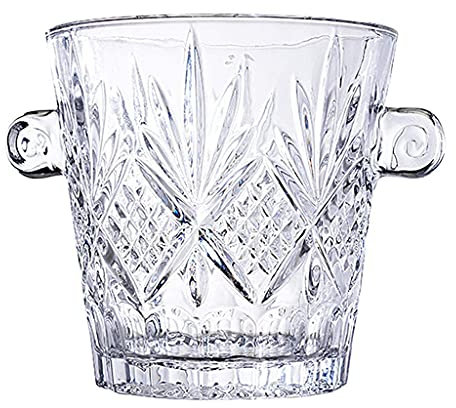BHBXZZDB Seau à Glace Seau à Glace en Cristal élégant avec poignées, Seau à vin, Seau en Verre, sûr et Parfait pour Votre Seau à Glace de Bar à la Maison (Couleur : B)