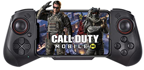 Wireless Game Controller for iPhone, Megadream MFi Mobile Bluetooth Gamepad Joysticks for iOS/Android, Compatible with iPhone 14/13/12 Pro Max, Samsung Galaxy, Xiaomi, OPPO, Google, Direct Play (Blcak