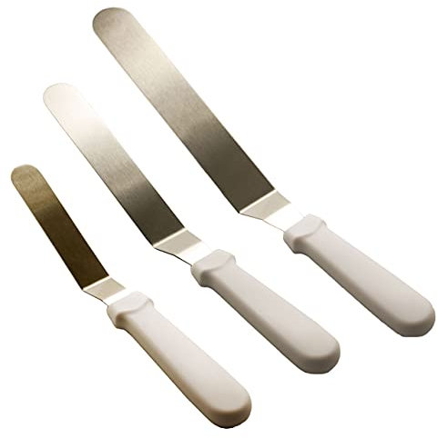 Winkelpalette Spatel 15cm 20,5cm 25,5cm weiß Kuchenmesser Tortenmesser Torten Zubehör