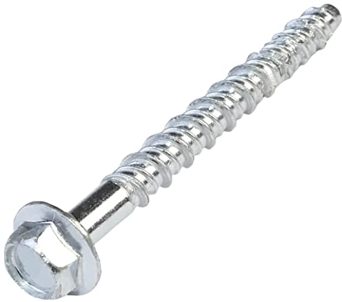 AERZETIX - C57351 - Satz von 10 Betonschrauben mit sechskantkopf mit flansch Ø6.6x60 mm - direkte befestigung ohne dübel - für sechskantschlüssel 8 mm - aus stahl - für renovierung konstruktion