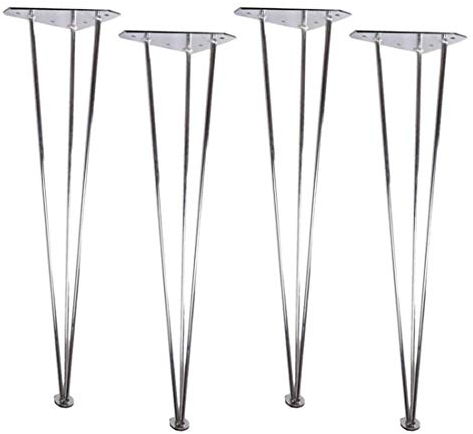 CAZARU Möbelstützbein, einfache dreieckige Haarnadel-Stützfüße aus Metall, rutschfeste Füße und hochbelastbare DIY-Tischbeine – 73 cm