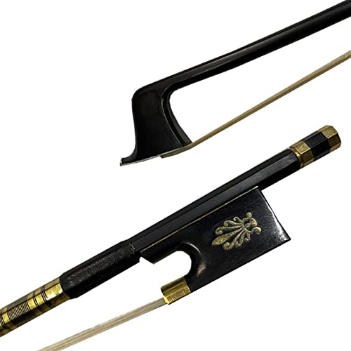 Geigenbogen High Class Black Carbon Faser Geige Bogen Weißes Pferd Haar Professionell Nickel Silber Pecock