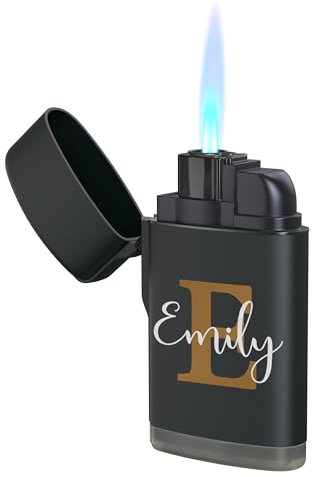 Feuerzeug personalisiert mit Initialen - Hochwertiger UV Druck - Sturmfeuerzeug – Feuerwerk Feuerzeug windfest - nachfüllbar - Personalisierte Geschenke - Geschenke für Männer Weihnachten