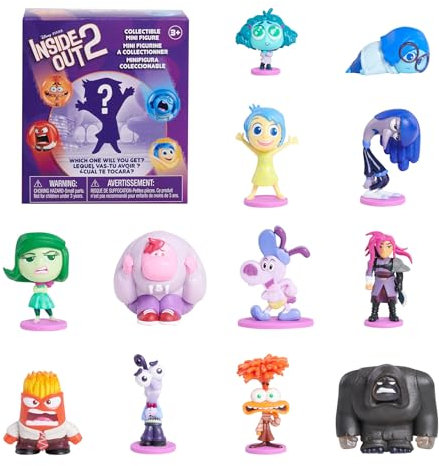 Just Play Mini personaggi da collezione Disney e Pixar Inside Out 2, personaggi alti 6,4 cm, giocattoli per bambini dai 3 anni