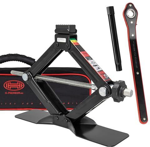 Heyner Premium Scissor Jack 1.5 ton for BMW Dedicated Lifting Slot Black Edition Ratchet Carry Case 347H350