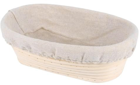 Murman Panier À Pai-n Ovale Banneton, Paniers À En Rotin Naturel, Panier À Levain Avec Doublure En Tissu De Lin Pour Boulangers Professionnels À Domicile, Outils De Fabrication Du Pai-n