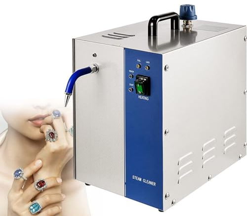 2L 4L/ 1300W 2200W Limpiador a vapor for joyería profesional Lavadora de gemas Máquina de limpieza de piedras preciosas doradas y plateadas Equipo de orfebrería comercial de acero inoxidable ( Color :
