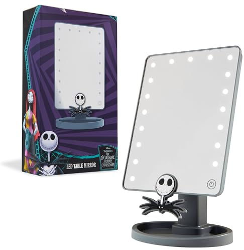Disney The Nightmare Before Christmas LED Spiegel mit Trinket Tray, Schlafzimmer, Reisen (Grau)