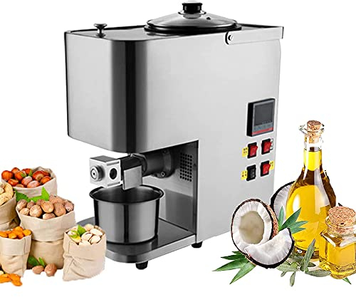 sjdoPulse Pressa per Olio da Cucina, Pressa per Olio Domestica Completamente Automatica per Noci Fredde/Calde per Pressa per Olio Commerciale/Domestica per Olive di Cocco