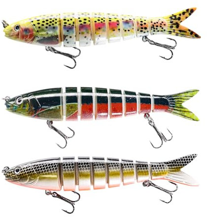 TABKSOLA Kunstköder für Barsch,Köder für Zander, Hecht und Forellen,Wobbler und Swimbait,Raubfischköder-Set,Angeln Geschenk für Männer