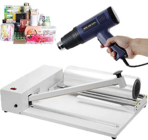 ylpddmm Professional 12‘’ 18‘’ 24‘’ I-Bar Shrink Wrap Machine,Manual Heat Sealer Machine Plastic Bag Sealer Heat Seal with Heat Gun,SKA450/45cm